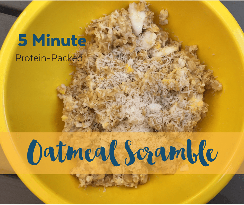 Healthy Breakfast for Kids {Speedy Oatmeal Scramble}