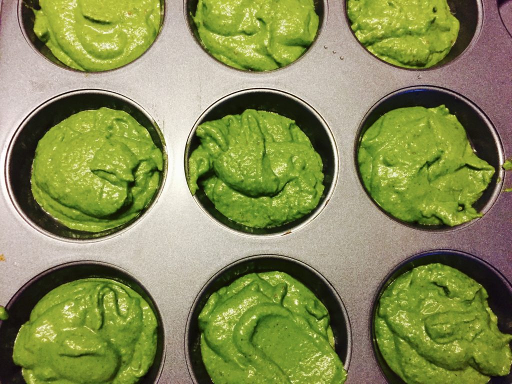 green gluten-free muffins