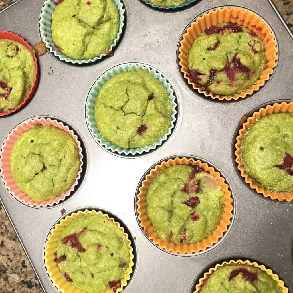 Spinach Cranberry Muffins