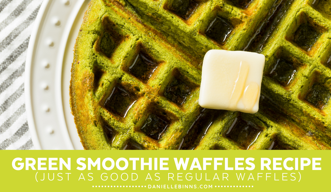 Green Waffles on a plate